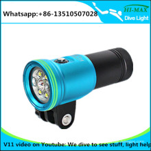 Deep dive led diving video rechargeable torch light camera